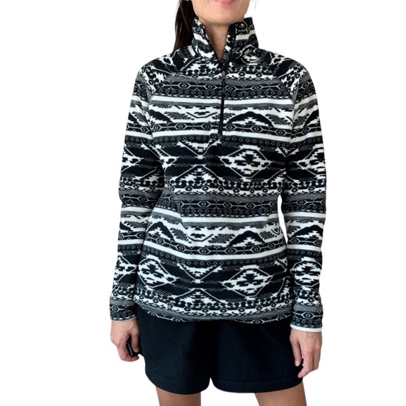 EDDIE BAUER HALF ZIP UP FLEECE PULLOVER SWEATER